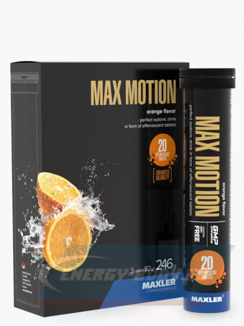  MAXLER Max Motion Effervescent 3х20 шипучих таблеток, Апельсин