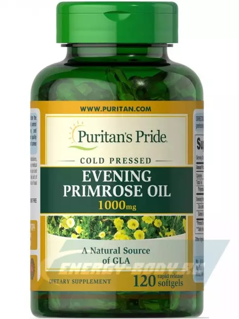  Puritan's Pride Evening Primrose Oil 1000 mg with GLA 120 капсул