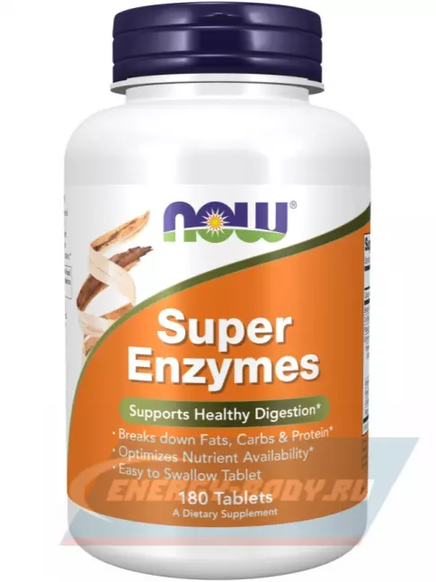 NOW FOODS Super Enzymes 180 таблеток NOW FOODS Super Enzymes 180 таблеток