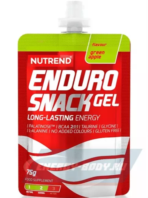 Энергетический гель NUTREND EnduroSnack саше 3 x 75 г, Зеленое яблоко