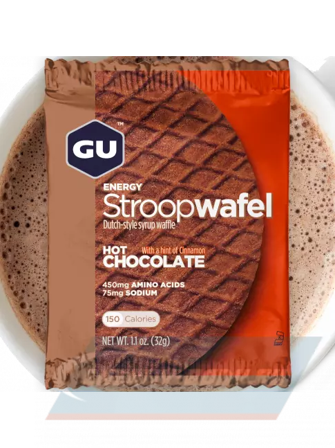 Батончик энергетический GU ENERGY GU ENERGY STROOPWAFEL no caffeine 4 x 32 г, Горячий шоколад