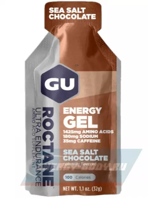Энергетический гель GU ENERGY GU ROCTANE Energy Gel 35mg caffeine 24 x 32 г, Шоколад-Морская соль