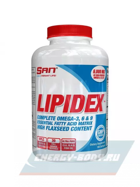 Omega 3 SAN Lipidex 180 капсул Omega 3 SAN Lipidex 180 капсул