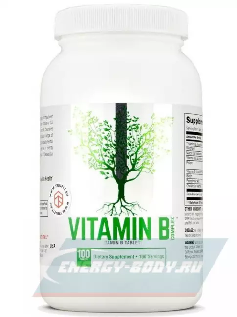  UNIVERSAL NUTRITION Vitamin B Complex 100 таблеток