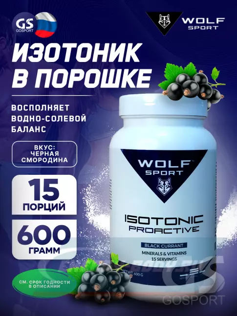  WolfSport IZOTONIC PROACTIVE 600 г, Черная смородина