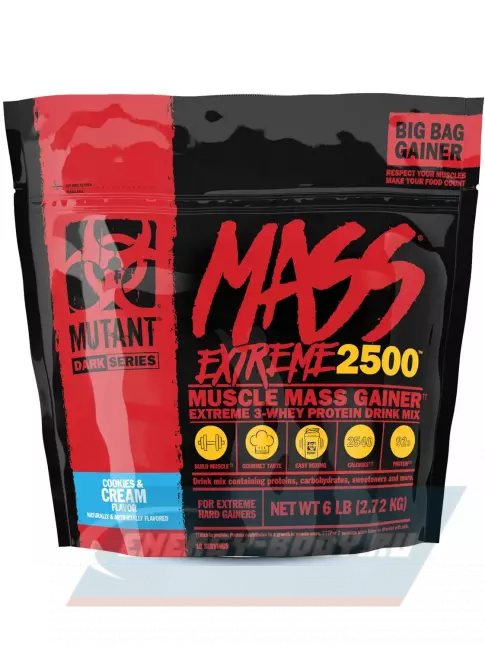 Гейнер Mutant Mass Extreme 2500 2720 г, Печенье с кремом