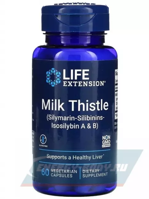  Life Extension Milk Thistle 60 вегетарианских капсул