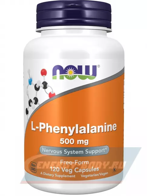 Аминокислотны NOW FOODS L-Phenylalanine 500 mg 120 веган капсул