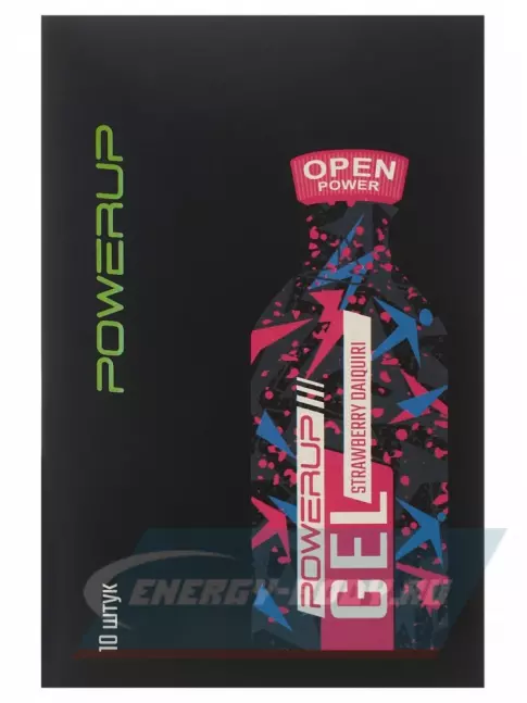 Энергетический гель Powerup Gel Энергетический 10 x 35 г, Клубничный дайкири