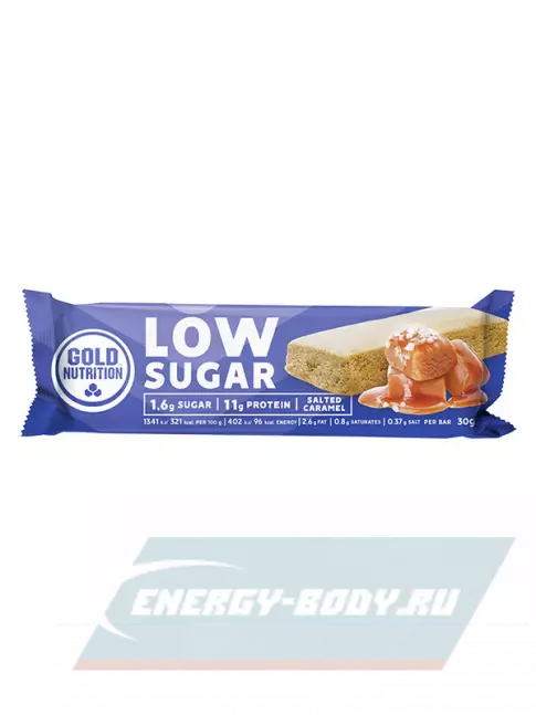 Батончик протеиновый GoldNutrition Low Sugar 30 г, Соленая карамель