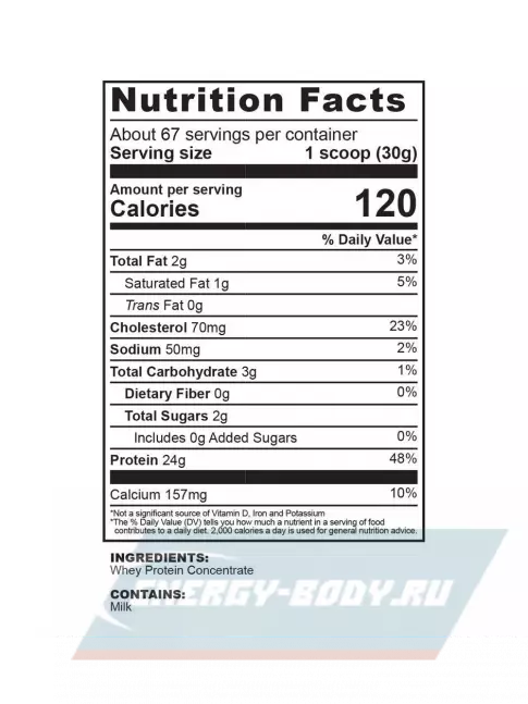  Ultimate Nutrition PROSTAR 100% RAW 2000 г, Натуральный