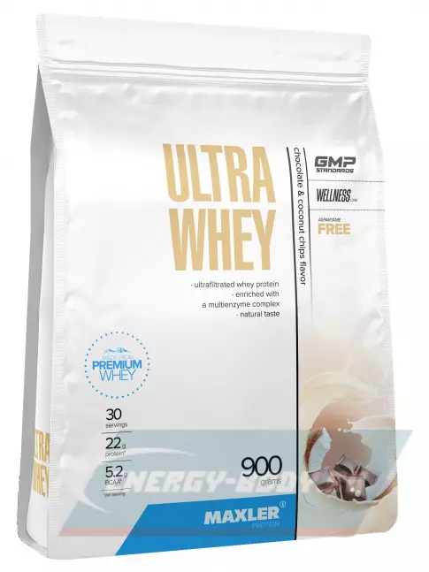  MAXLER Ultra Whey 900 г, Шоколад с кокосовой стружкой