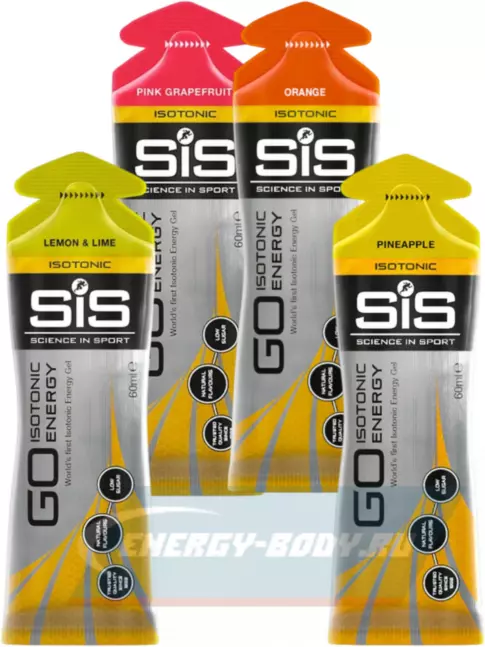 Энергетический гель SCIENCE IN SPORT (SiS) GO Isotonic Energy Gels 4 x 60 мл, Микс №9