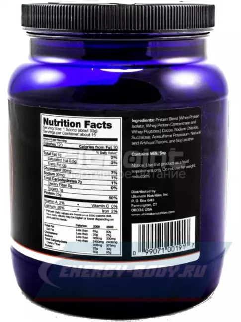  Ultimate Nutrition Prostar Whey 454 г, Ванильный крем