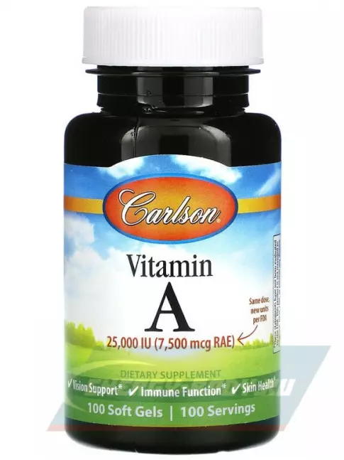  Carlson Labs Vitamin A 25000 IU 100 капсул