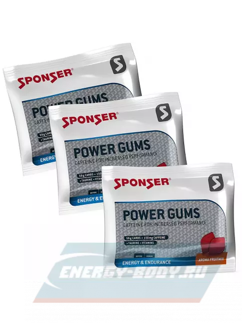 Восстановление SPONSER RED POWER GUMS x 3 3 x 10 конфет, Фруктовый микс