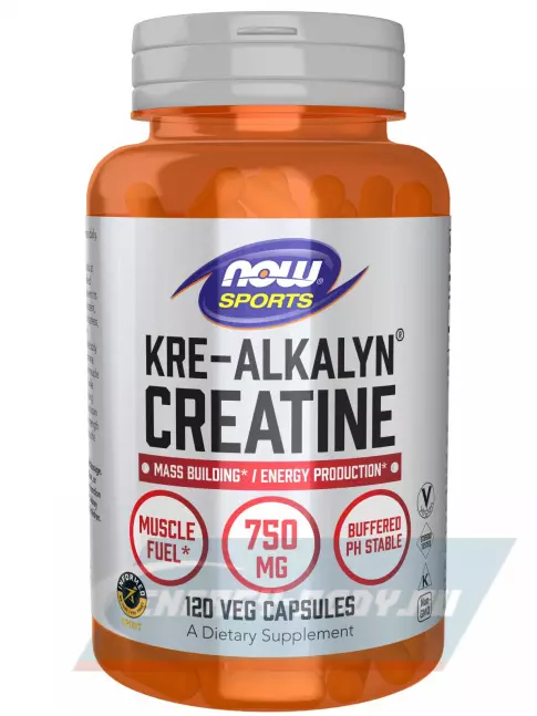  NOW FOODS Kre-Alkalyn Creatine 750 mg 120 веган капсул