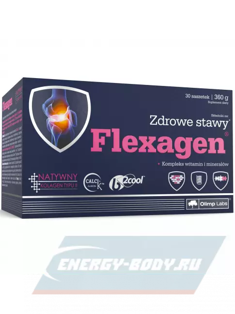 Суставы, связки OLIMP Flexagen 30 x 12 г, Малина