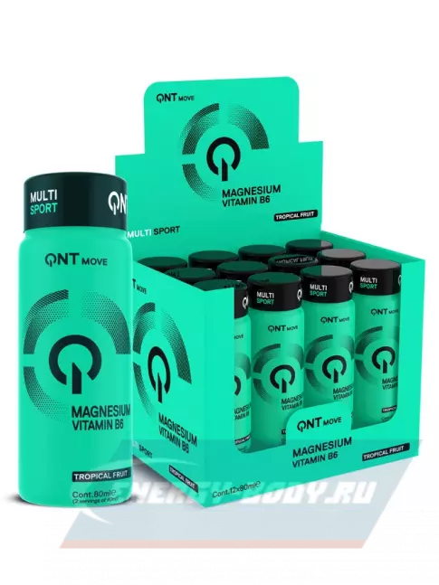  QNT MAGNESIUM + VITAMIN B6 12 x 80 мл, Тропические фрукты