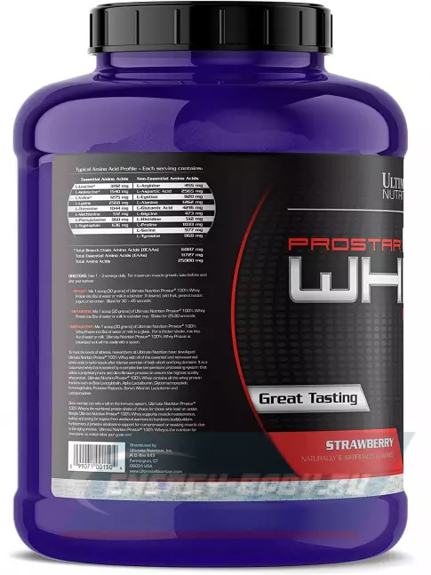  Ultimate Nutrition Prostar Whey 2390 г, Клубника