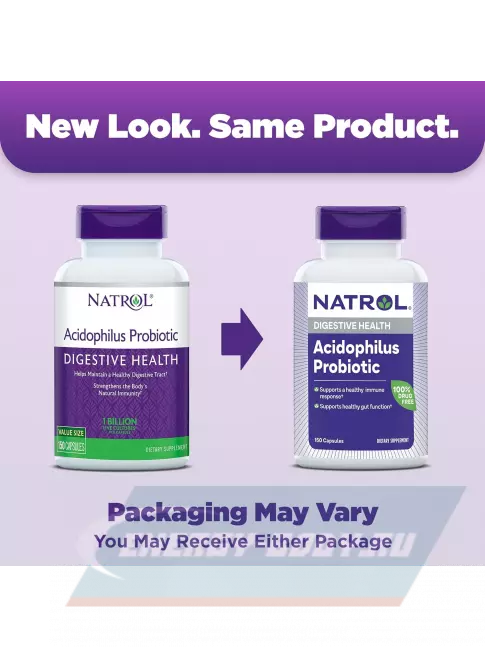  Natrol Acidophilus Probiotic 100 mg 150 капсул