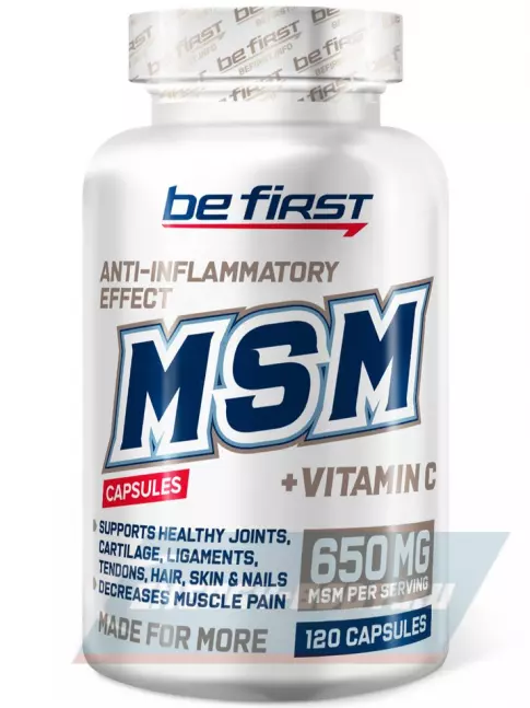 Суставы, связки Be First MSM capsules (метилсульфонилметан / МСМ) 120 капсул