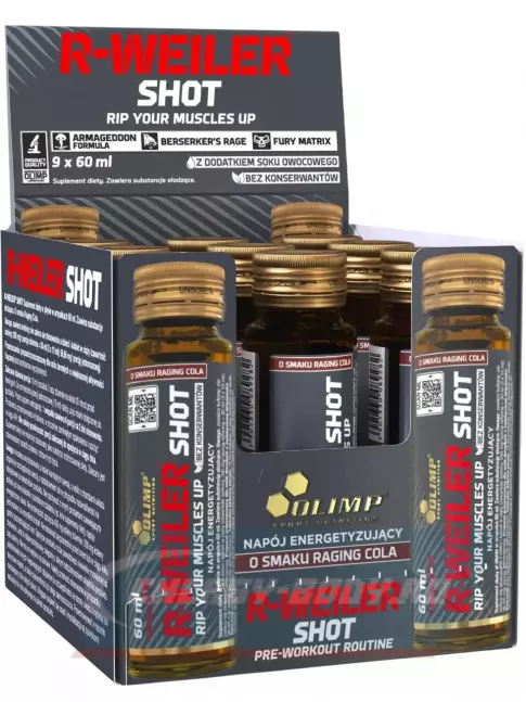 Предтерник OLIMP R-Weiler Shot 9 x 60 мл, Взрывная кола