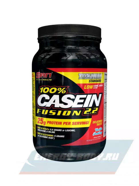  SAN Casein Fusion 990 г, Ванильный пудинг