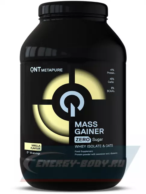 Гейнер QNT Metapure Mass Gainer 1815 г, Ваниль