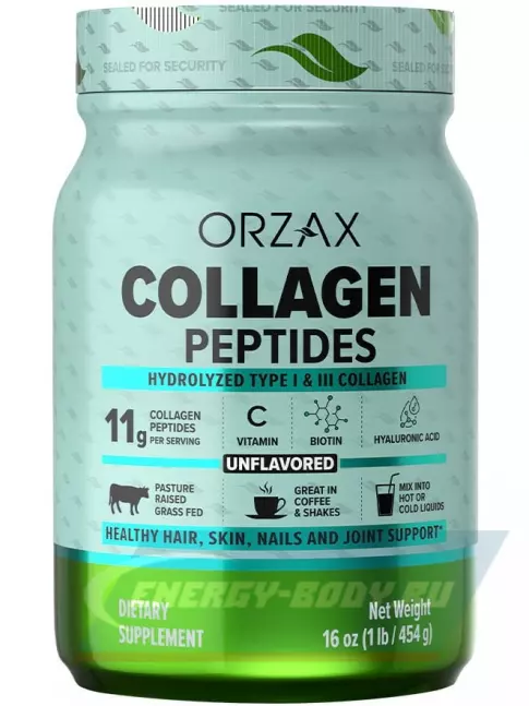 COLLAGEN Orzax Collagen Powder 454 г, Натуральный