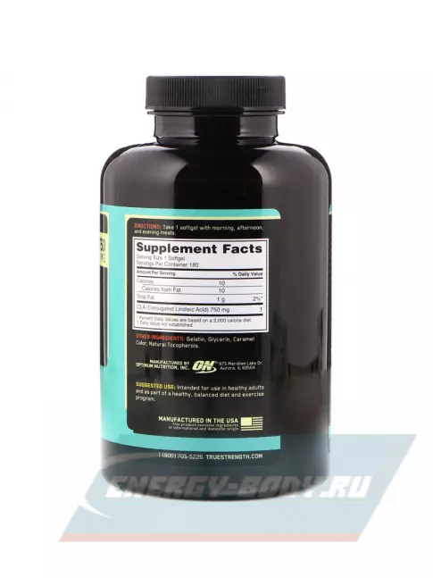 Omega 3 Optimum Nutrition CLA softgels 180 капсул, Нейтральный
