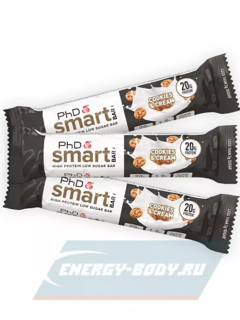 Батончик протеиновый PhD Nutrition Smart Bar 3 x 64 г, Печенье и Сливки