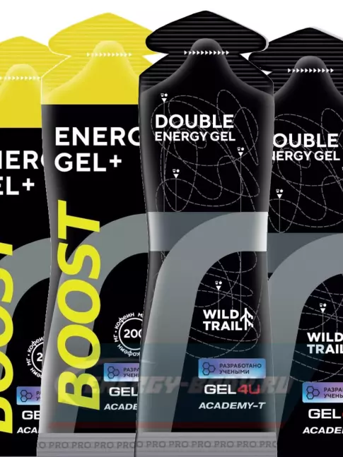 Энергетический гель GEL4U BOOST 2 x 60 г, 2 x 75 г, Вишня, Цитрус