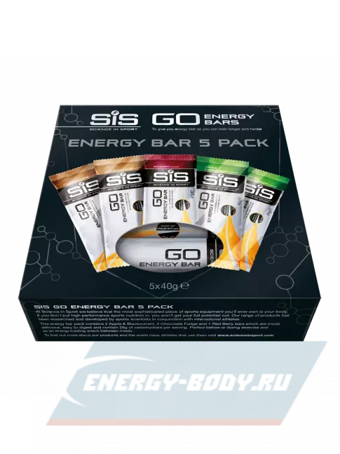 Батончик энергетический SCIENCE IN SPORT (SiS) GO Energy Bar 5 x 40 г, Mix