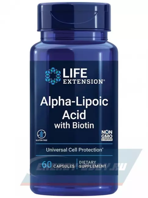  Life Extension Alpha-Lipoic Acid with Biotin 60 капсул