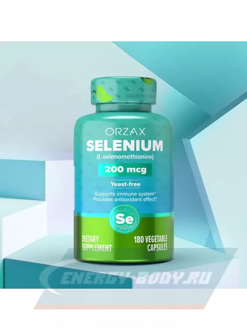Минералы Orzax Selenium 200 mcg 180 веган капсул
