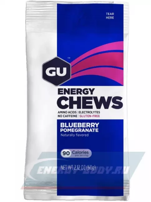 Восстановление GU Energy Labs Мармеладки GU Energy Chews 3 x 60 г, Черника-Гранат