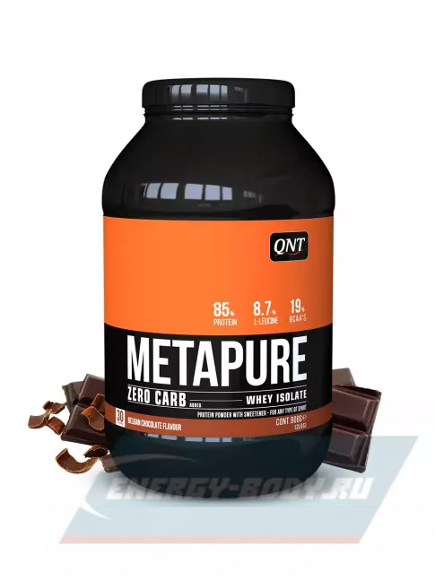  QNT METAPURE ZERO CARB 908 г, Бельгийский шоколад