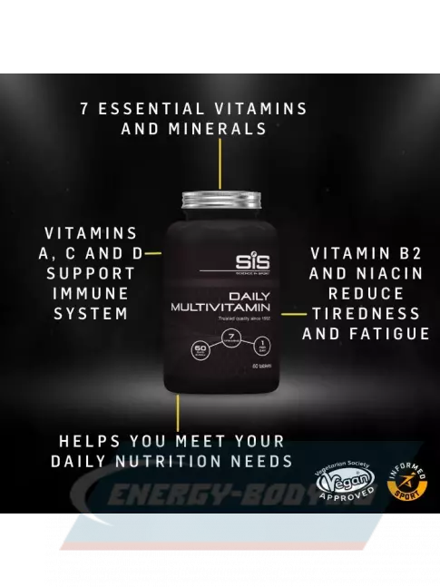  SCIENCE IN SPORT (SiS) DAILY MULTIVITAMIN 60 таблеток