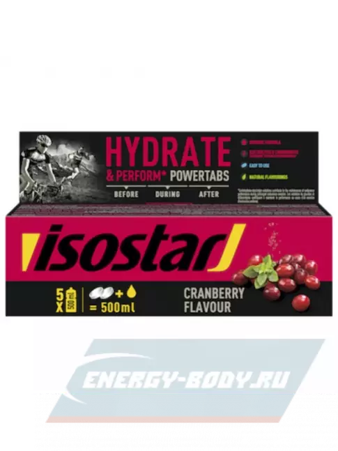  ISOSTAR POWERTABS ANTIOXIDANT 1 банка x 5 порций, Клюква