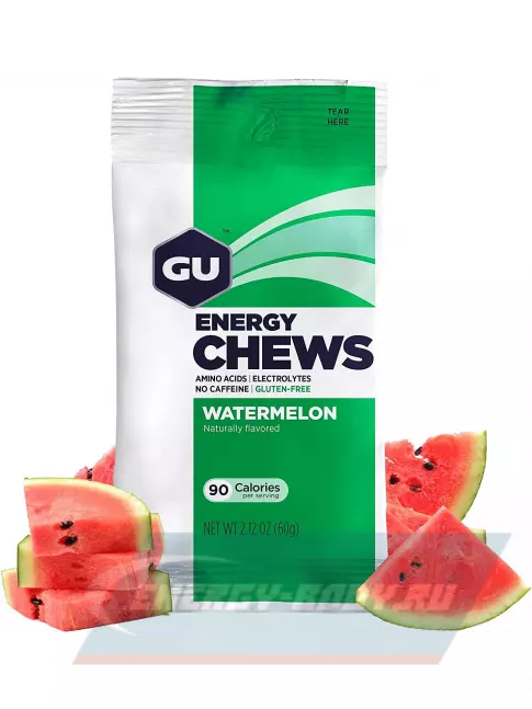 Восстановление GU Energy Labs Мармеладки GU Energy Chews 3 x 60 г, Арбуз