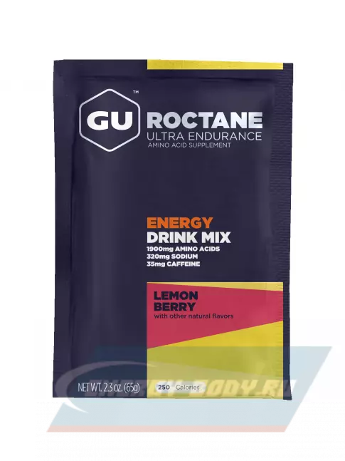  GU ENERGY GU ROCTANE ENERGY DRINK MIX 65 г, Лимонная ягода