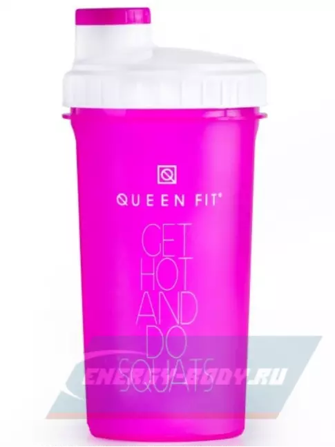  OLIMP Шейкер 700 мл QUEENFIT (GET NOT AND DO SQUATS) 700 мл, Фуксия