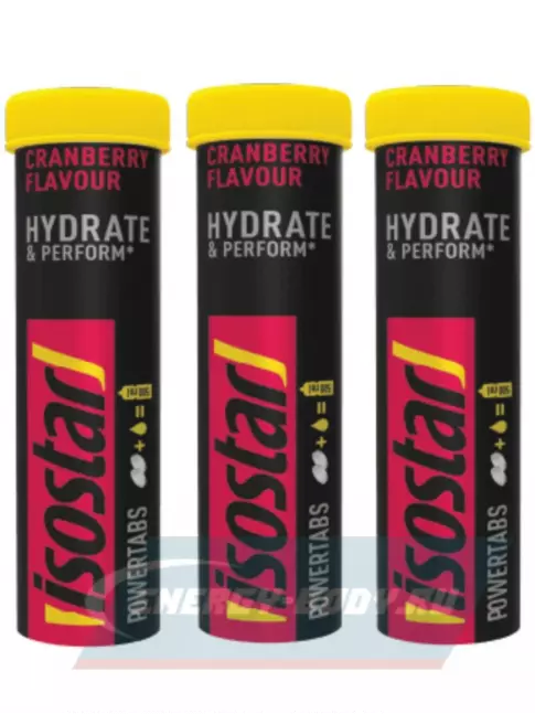  Isostar Изотонический напиток Powertabs 3 банка x 5 порций, Клюква