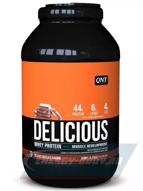  QNT DELICIOUS WHEY PROTEIN POWDER 2200 г, Бельгийский шоколад
