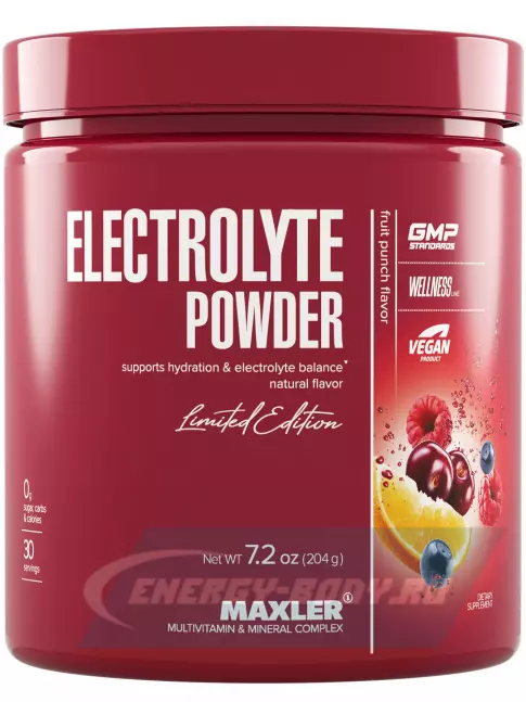  MAXLER Electrolyte Powder 204 г, Фруктовый пунш