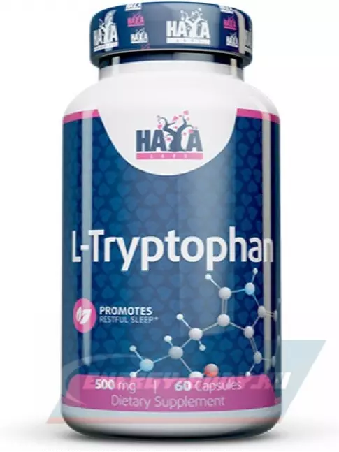 Аминокислотны Haya Labs L-Tryptophan 500 mg 60 капсул Аминокислотны Haya Labs L-Tryptophan 500 mg 60 капсул