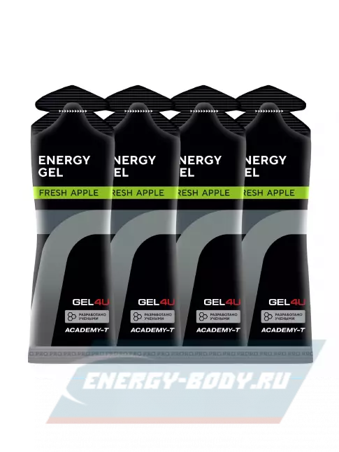 Энергетический гель GEL4U Energy GEL 4 x 60 г, Яблоко