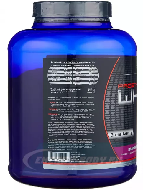  Ultimate Nutrition Prostar Whey 2390 г, Малина