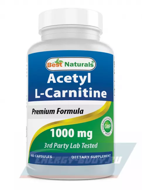 L-Карнитин BestNaturals Acetyl L-Carnitine 1000 mg 60 капсул